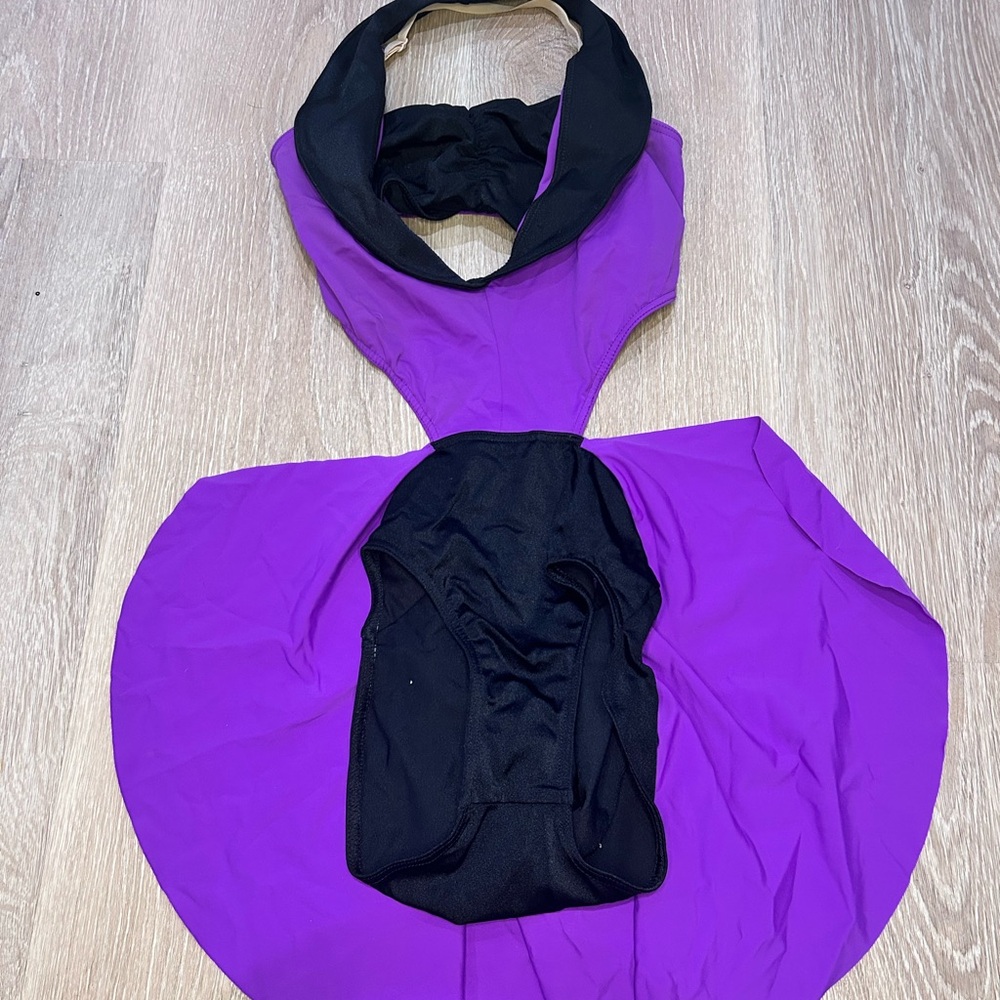 Weissman Purple and Black Dance Costume